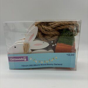 Cottondale 72" Wood Bunny Rabbit & Carrot Easter Garland Holiday Home Decor NEW
